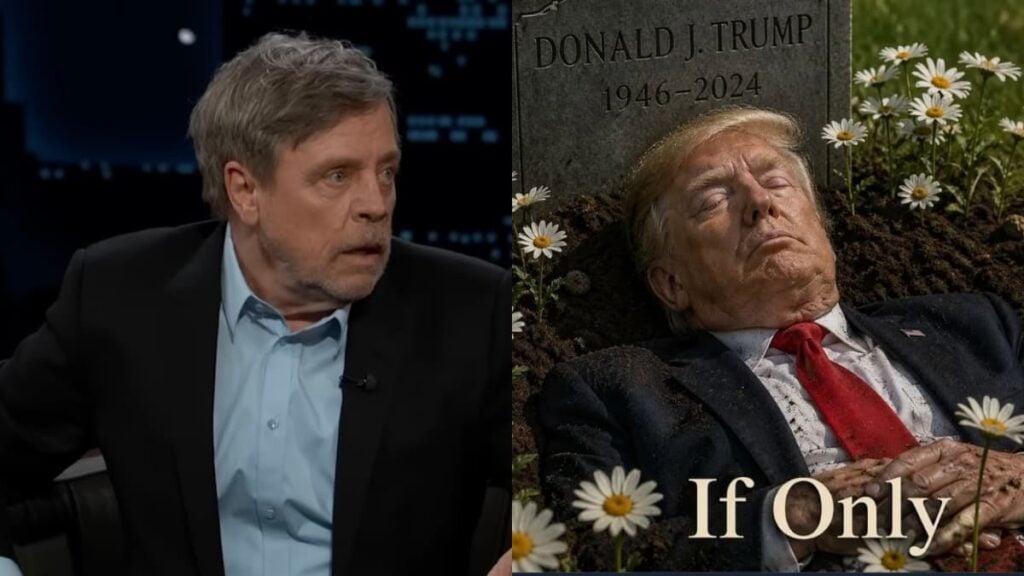 A picture of Mark Hamill and Trump.