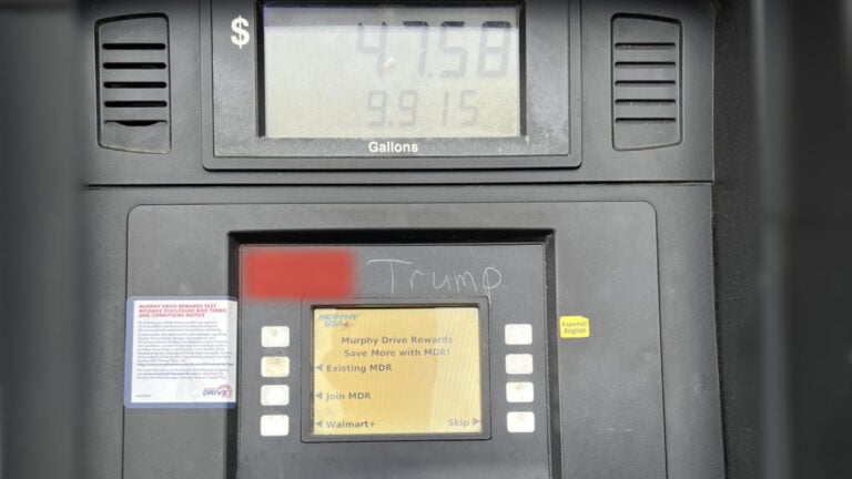 Vandalized Gas Pump in Alabama