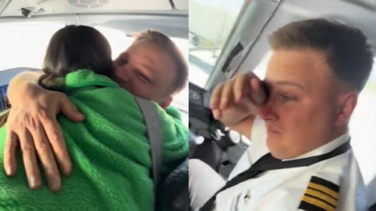 Utah Woman Moves Pilot Boyfriend to Tears After Surprising Him on His First Commercial Flight