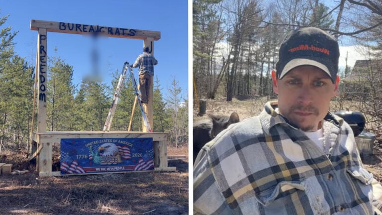 Michigan Pegenau Builders Sets Up Gallows on Property