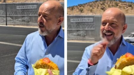 California Governor Candidate Hilton Criticized After Eating a Street Taco from Del Taco: ‘Guy Isn’t a Californian. Full Stop’ California Candidate Hilton With a Taco
