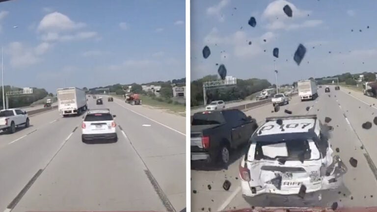 Nebraska Highway Police Car Crash