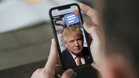 Trump Notification on Smart Phone