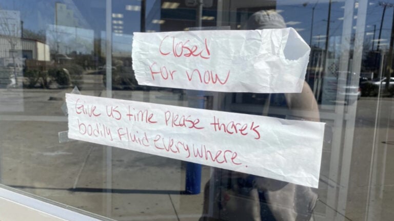 Closed Local Pharmacy Handwritten Signage