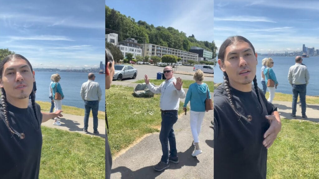 ‘Descendants of Pilgrims and Colonizers’: Washington Native American Confronts White Bystanders Over His People’s ‘Homeland’ Washington Native American Confronts White Bystanders