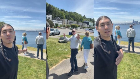 Washington Native American Confronts White Bystanders