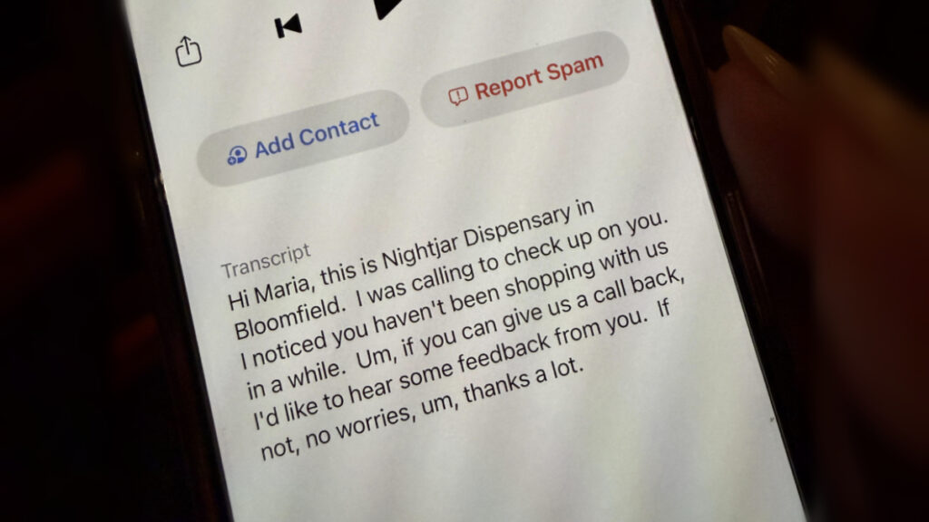 Nightjar Dispensary Text Message