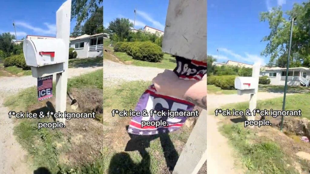 Tennessee Divided After Woman Vandalizing Neighbors ICE Flag: ‘Bravest person in the world’