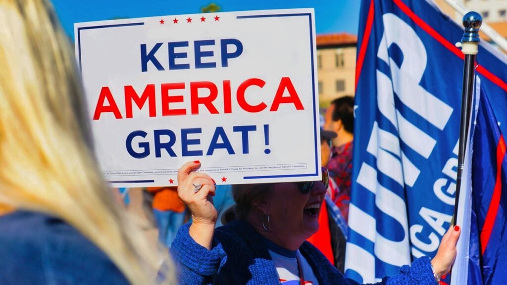 Republican Voters Furious Over Maryland Democrats’ Proposed Voting Map Changes: ‘This is a Mistake’ Supporters holding political signs at a rally