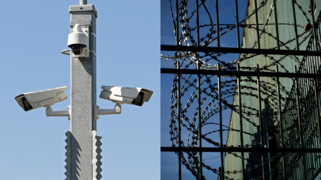 New Mexico Residents Angry After CoreCivic Avoids Criminal Charges Over Destroyed Video Evidence: ‘Put Them in Their Own Prisons’ Security cameras mounted outside a prison facility