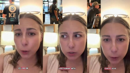 Colorado Woman Slams Man ICE Shirt