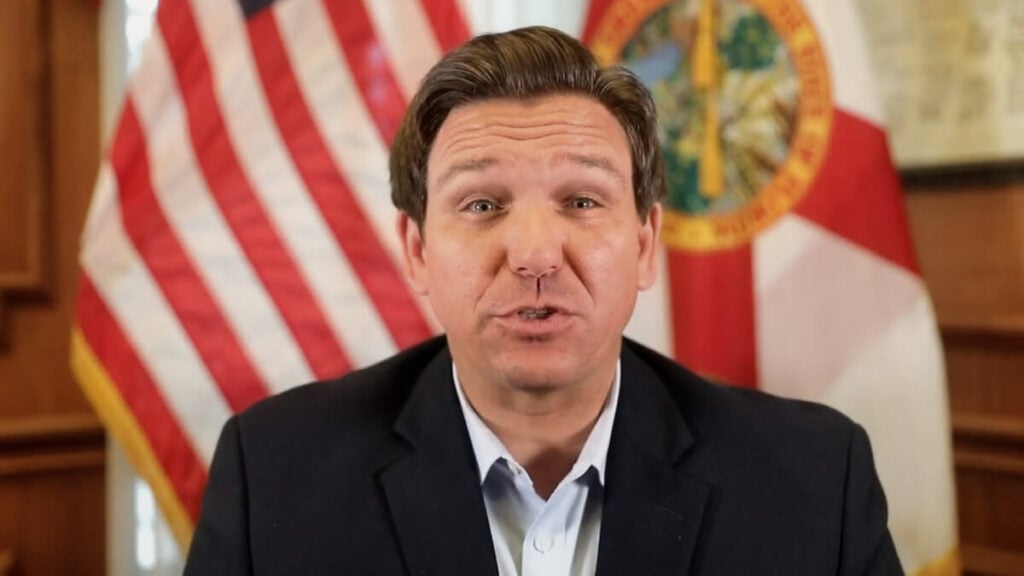 ‘Can’t Wait for an 18 Percent Sales Tax’: Florida Residents Fear Hidden Costs in DeSantis Tax Plan Ron DeSantis speaks about Florida property tax proposal during a public event