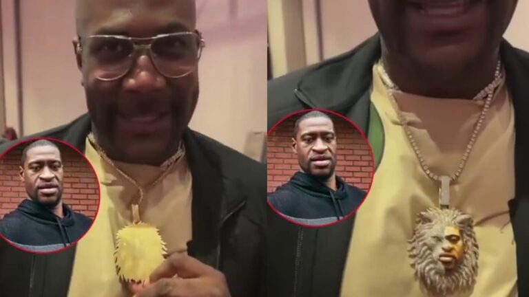 Outrage After George Floyd’s Brother Flaunts Gold Chain Displaying Floyd as a Lion in Texas: ‘Your Brother Was More Like a Hyena’ A picture of George Floyd's brother in Texas.