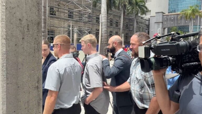 Outrage As Florida Teen Accused In 18-Year-Old Step Sister’s Death Walks Free As Judge Reviews Case: ‘Classic Example Of How Little Women Are Protected’ Timothy Hudson, 16, walks out of the James Lawrence King Federal Justice Building in Miami flanked by a public defender following a federal court hearing on May 27, 2026.