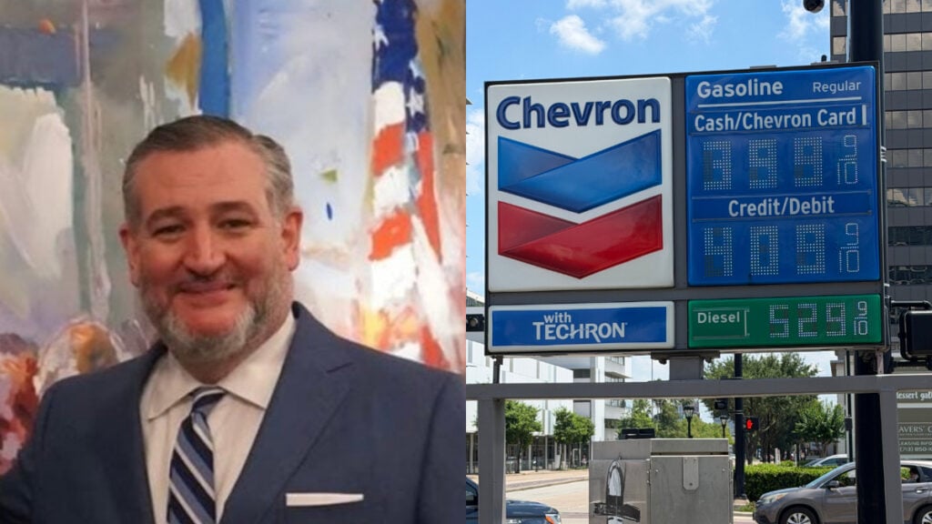 Ted Cruz Roasted for Celebrating $4 Texas Gas After Attacking Cheaper Prices Under Biden: ‘Look at This Hypocrite’ ted cruz texas gas biden