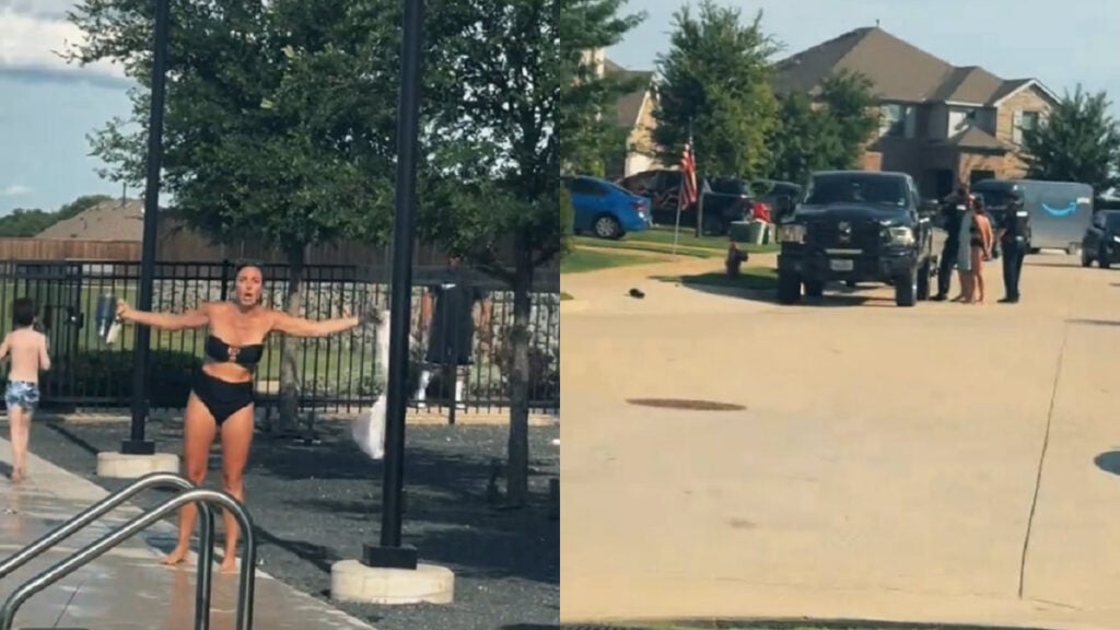 Texas Karen Calls For Backup, Husband Gets Arrested For Wielding Firearm at Kid’s Pool Party: ‘Glad to see her in cuffs at the end’ Texas-Karen-Calls-For-Backup-Husband-Gets-Arrested-For-Wielding-Firearm-at-Kids-Pool-Party