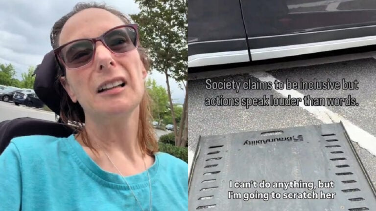 Disabled North Carolina Woman Unable To Exit Vehicle After Driver Blocks Access: ‘They Can Actually Be Fined for This’ Disabled-North-Carolina-Woman-Blocked-From-Leaving-Vehicle-Sparks