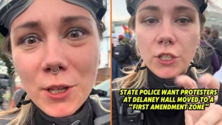 Outrage Erupts Over ‘First Amendment Zones’ at New Jersey Detention Center Protest ‘My Constitutional Rights Are Not Limited by Boundaries’