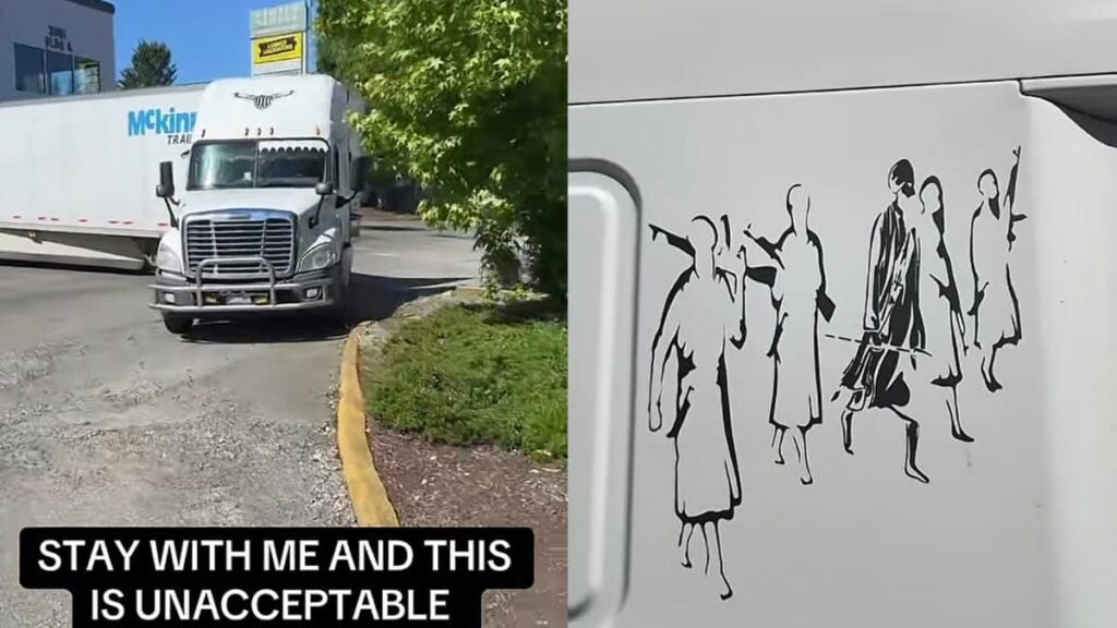 A picture of the truck in Washington.
