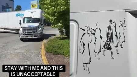 A picture of the truck in Washington.