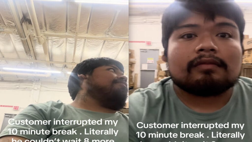 California Worker Can’t Hide His Irritation When Customer Rudely Interrupts His Lunch Break