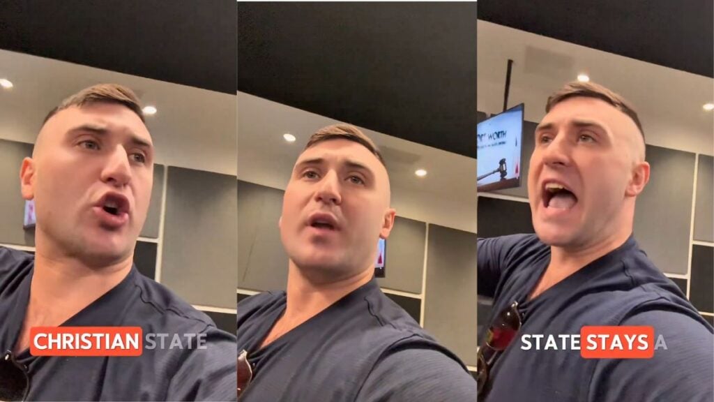 MAGA Activist Jake Lang Removed From Texas School Board Meeting After Comments About Muslim Principal’s Headscarf: ‘Shouldn’t Be Allowed Near Any School’ Jake Lang filming himself at a Fort Worth ISD school board hearing in Texas while ranting against Muslim principal Shayma Alzubi.