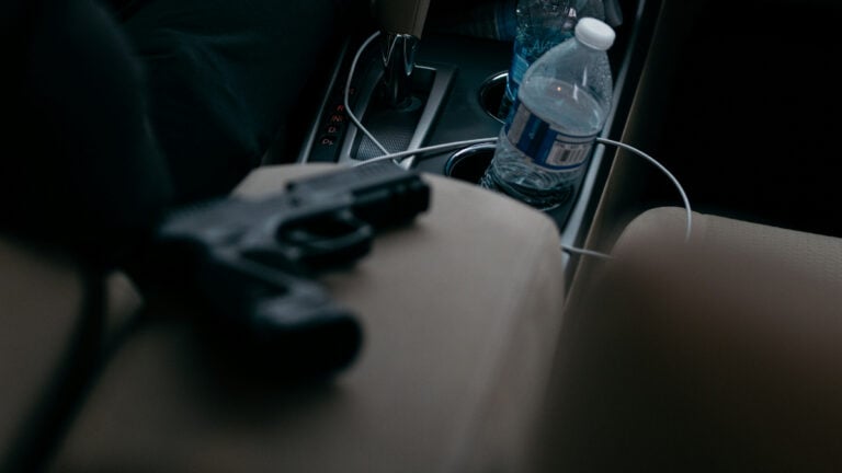 Gun Sitting Inside a Car