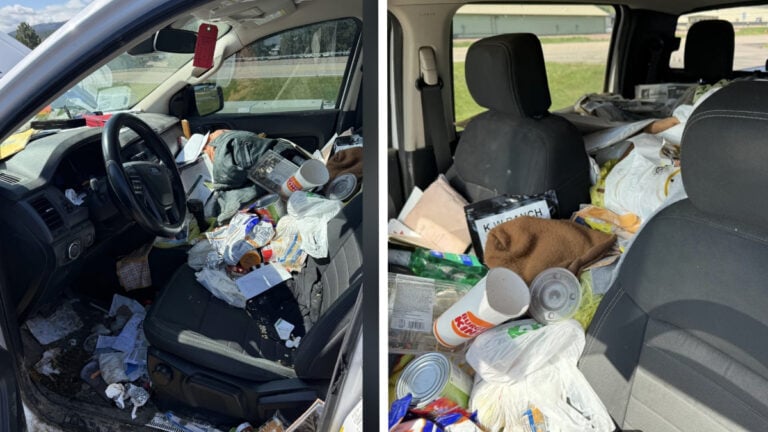 Trash-Filled Car in South Dakota