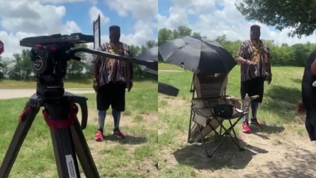 Racist Black Texas Man Says He Kills White People Outside Karmelo Anthony Trial: ‘This Is Not Protected Speech’ A picture of the Black Texas man.