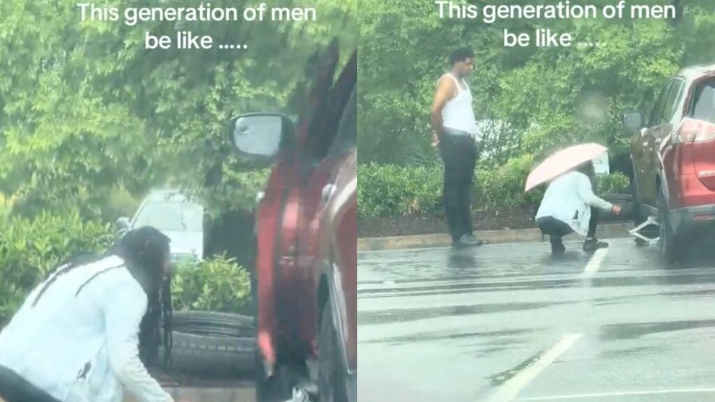 Georgia Man Shamed After Letting Girlfriend Change Tire in Heavy Rain: ‘Ain’t No Way She Didn’t See Red Flags’