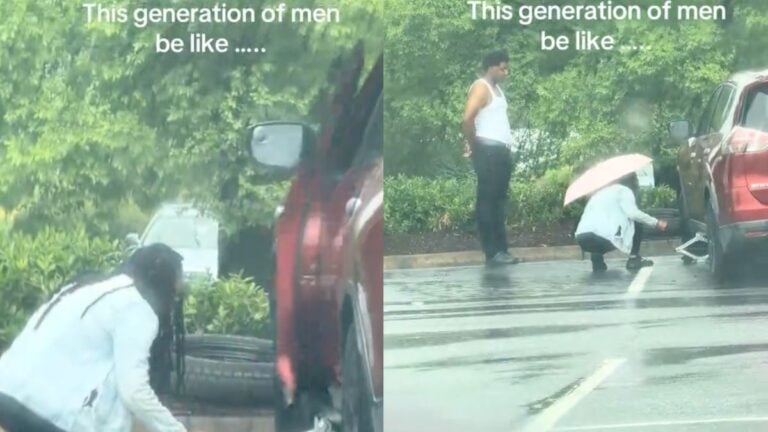 Georgia Man Shamed After Letting Girlfriend Change Tire in Heavy Rain: ‘Ain’t No Way She Didn’t See Red Flags’