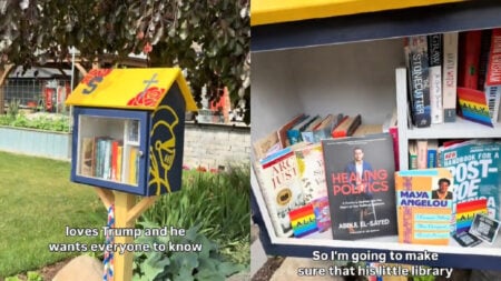Michigan Woman Stocks Trump-Loving Neighbor’s Free Library With Progressive Material: ‘Clap back through education’ Michigan-Woman-Stocks-Trump-Loving-Neighbors-Free-Library-With-Progressive-Material