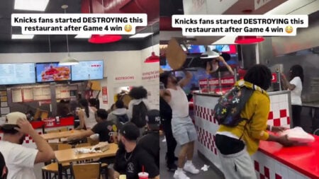 New York Knicks Fans Trash Five Guys After Wild Game 4 Win: ‘Jail Every One of Them’ New York Knicks Fans Trash Five Guys After Wild Game 4 Win: ‘Jail Every One of Them’