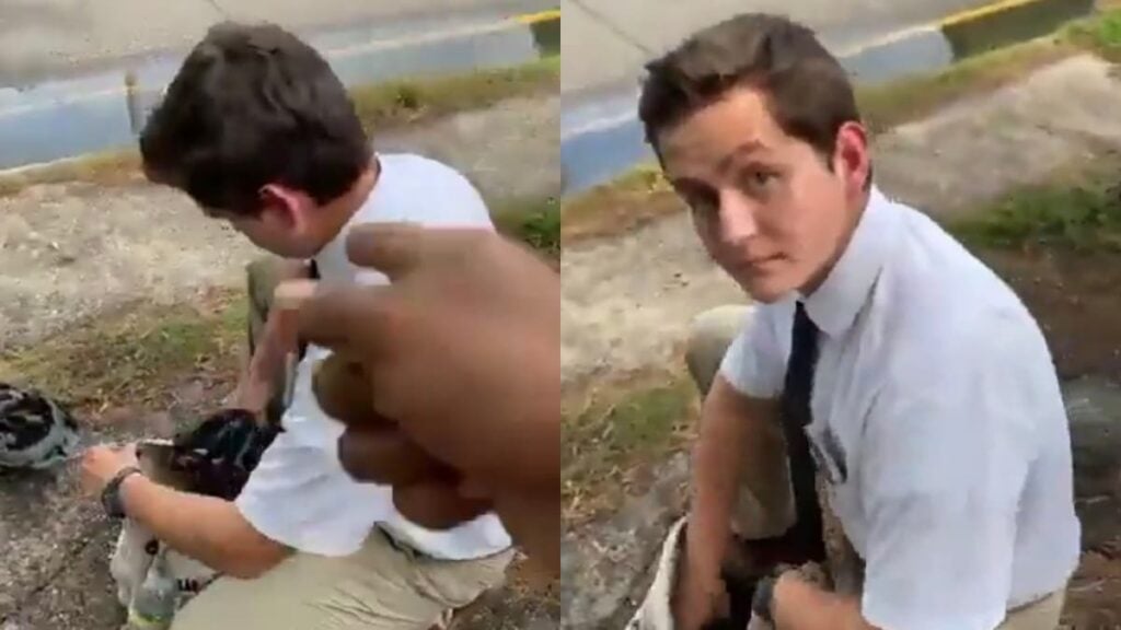 Outrage After Louisiana Man Harasses Mormon Missionaries and Uses Racial Slurs: ‘How Insufferable’ A picture taken by the Louisiana man.