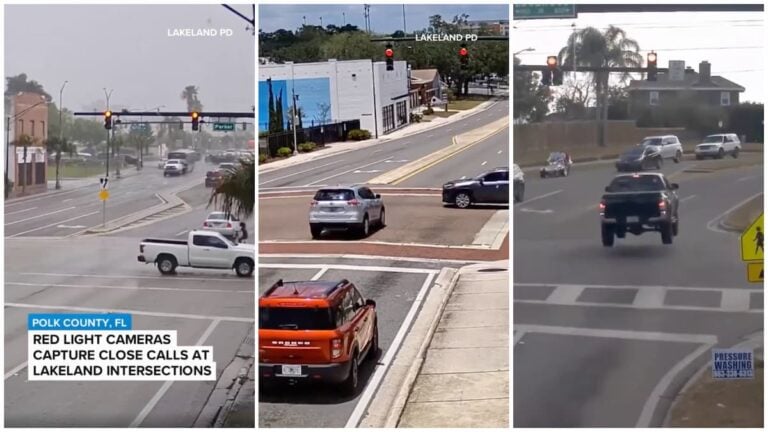 ‘Wild Close Calls’: Florida Police Release Red-Light Camera Footage, Leaving Local Drivers Stunned Florida police release near misses at red light footage