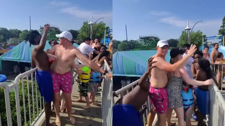 Pennsylvania Man Refuses to Let Alleged Line Cutters Pass at Sesame Place: ‘Wait Your Turn Like Everyone Else’ A picture of the Pennsylvania guests.