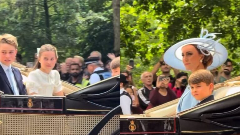 Royal carriage procession at Trooping the Colour in London