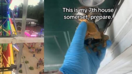 A Mysterious ‘Peanut Butter Smearer’ Is Hitting Doorknobs Across Kentucky and Even Made A TikTok To Show It Off: ‘You’re Going To Be A Legend’ A jar of peanut butter representing the Somerset, Kentucky 'Peanut Butter Smearer' coating doorknobs and the Pulaski County Fair