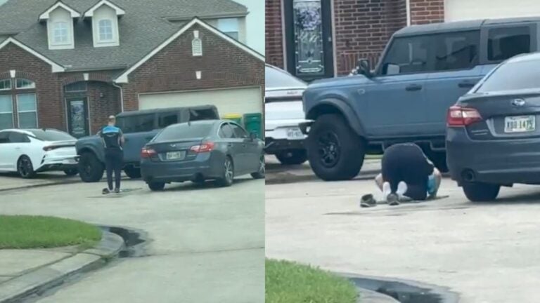 Texas Amazon Driver Rolls Out Prayer Rug During Delivery Route, Internet Erupts:: ‘This Is an Act of Aggression’ A picture of the Texas Amazon driver.