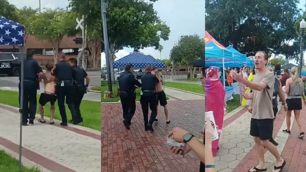 LGBT Crowd Cheers as Police Remove Street Preacher from Florida Pride Event: ‘That’s What I Like to See’