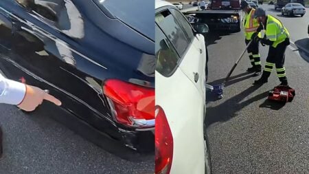 California Father Falls Asleep Behind the Wheel, Crashes With 2 Children in Backseat, Then Vlogs the Aftermath