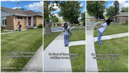‘Do Not Walk on My Grass’: Defiant Mailman Goes Viral After Turning Around to Dance Across Illinois Woman’s Lawn Illinois mailman