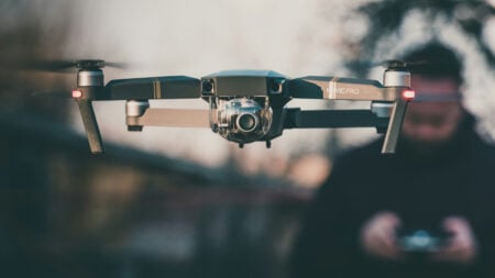 Man Flying a Drone