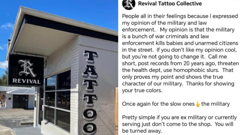 A picture of the Florida tattoo shop.