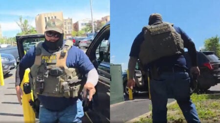 ICE agent illinois threatens teen