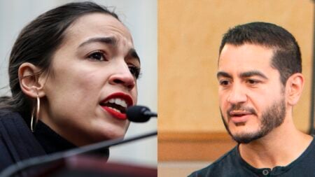 ‘They’re Going to Give Away a Seat in Michigan’: Voters Skeptical After AOC Endorses Al-Sayed Alexandra Ocasio-Cortez on one side, and El-Sayed on the other.