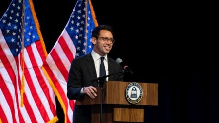 Florida gubernatorial candidate James Fishback warned employers using H-1B foreign labor during a recent debate, urging them to replace foreign workers or face state consequences. The clip posted on X has sparked notable online discussion.