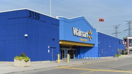 Walmart Supercentre at 3155 Argentia Rd in Mississauga, Ontario.