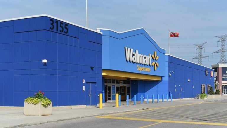 Walmart Supercentre at 3155 Argentia Rd in Mississauga, Ontario.