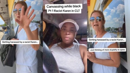 ‘We Are Sick of You People’: Black Woman Harassed by ‘Racist Karen’ While Canvassing in North Carolina North Carolina Canvasser Racist Karen Confrontation